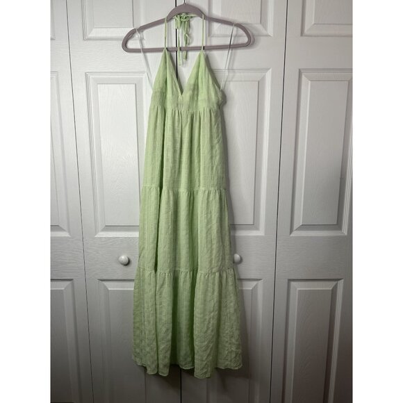Slate & Willow Green Halter Tie Sleeveless Maxi Dress Women's Size X-Small XS - Picture 1 of 12